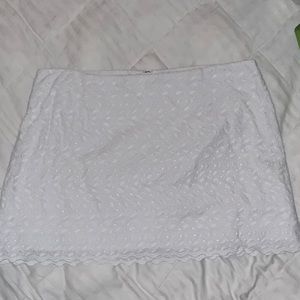 Lilly Pulitzer White Eyelet Skirt Size 12